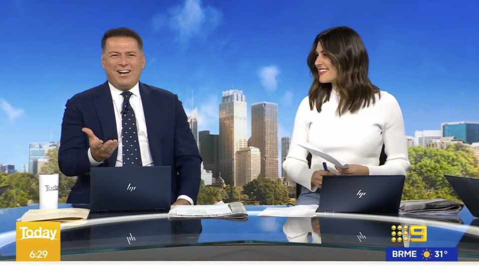 Today's Karl Stefanovic and Sarah Abo