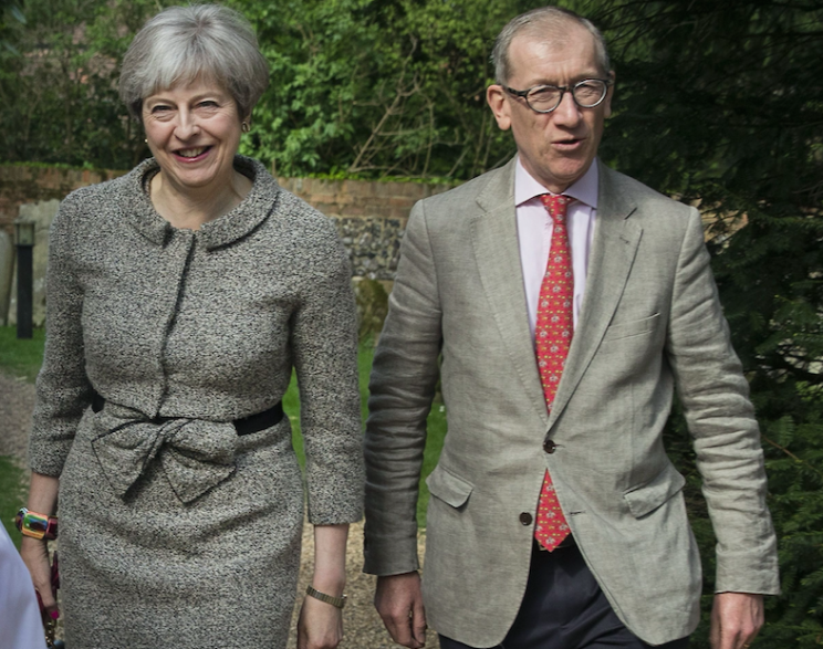 Theresa May and her husband, Philip (Picture: Rex)