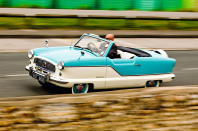 <p>Nothing could contradict the stereotype of 1950s American cars more effectively than the Nash Metropolitan. Designed by <strong>Nash-Kelvinator</strong> but built in England by <strong>Austin</strong>, the Metropolitan was tiny. It was less than <strong>13 feet long</strong>, and was never offered with an engine larger than <strong>1.5 litres</strong>.</p><p>The car did not exactly make a big impact either in the US or in any other market in which it was sold, but it was popular enough to survive for eight years.</p>