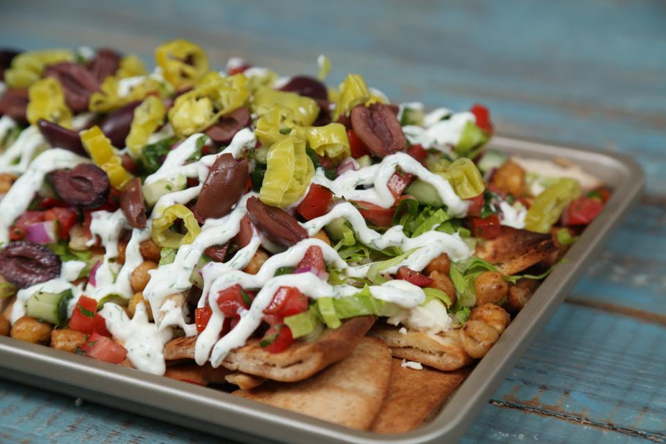 Loaded Greek Salad Nachos