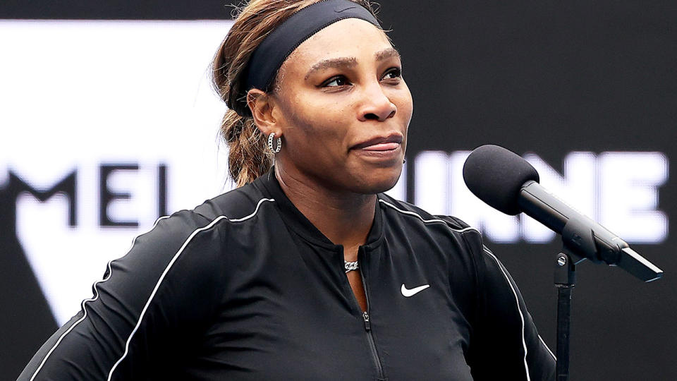 Serena Williams, pictured here after her victory over Daria Gavrilova at the Yarra Valley Classic.