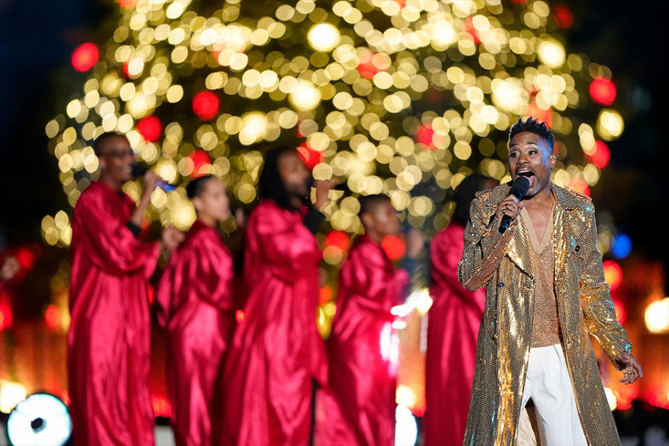 Billy Porter performing at the Official White House Christmas tree Lighting. - Credit: AP