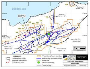 Pine Point Project Areas, December 2023