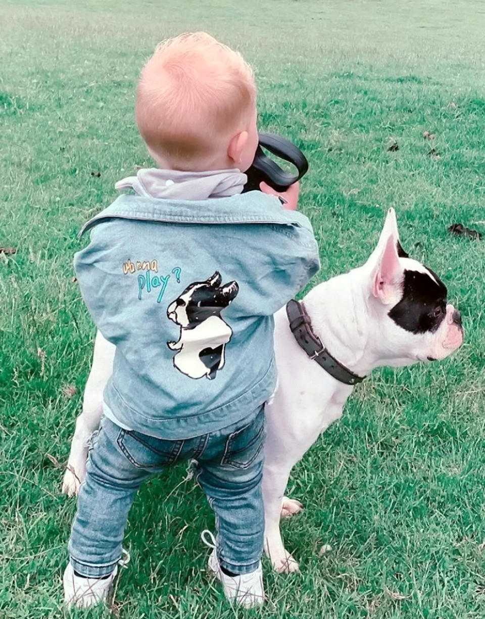 Parker George with dog [Photo: SWNS]