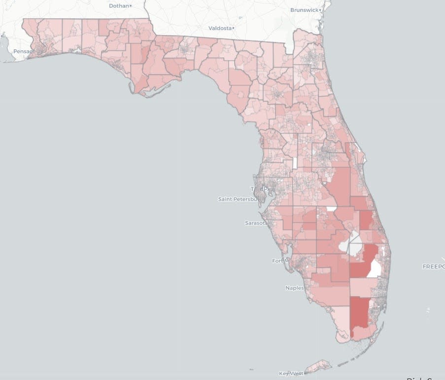 See the risk and vulnerability for each Florida county when it comes to natural disasters.
