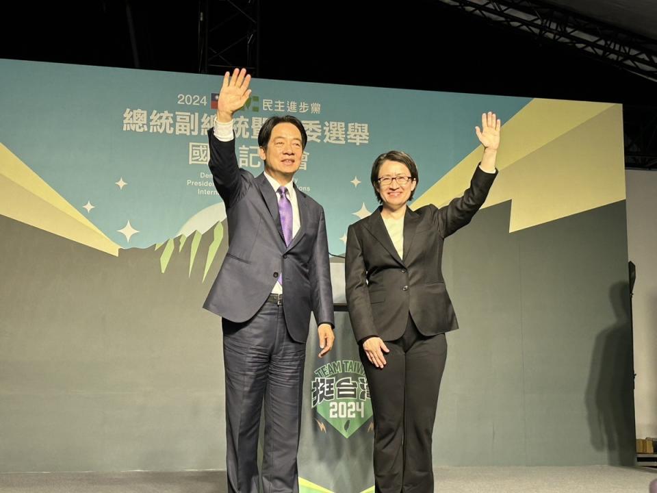 第十六屆總統及立委選舉今晚開票結果出爐，賴清德、蕭美琴拿下超過550萬張選票。   圖：黃宣尹攝