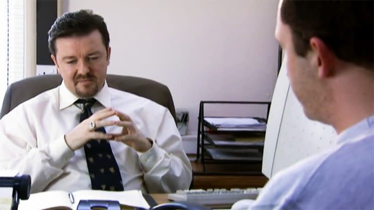 Gervais in ‘The Office’ (Credit: BBC Two)