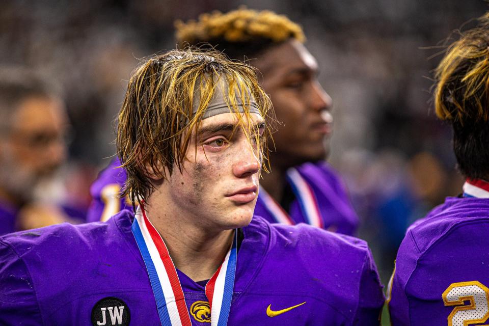 Liberty Hill running back Noah Long reflects on the Panthers' loss to Dallas South Oak Cliff in the Class 5A Division II state championship game in 2021. The Panthers have made the state semifinals or state title game in each of the last three years.