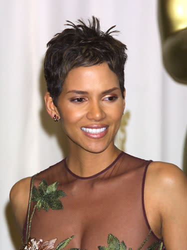 <div class="caption-credit"> Photo by: WireImage</div><div class="caption-title">Halle Berry</div>Although she's gorgeous with any length hair, Halle Berry's short, sexy look from 2001 is still a style favorite. And since a close crop is virtually wash and go, it's perfect whether you're a movie star or supermom. <br>