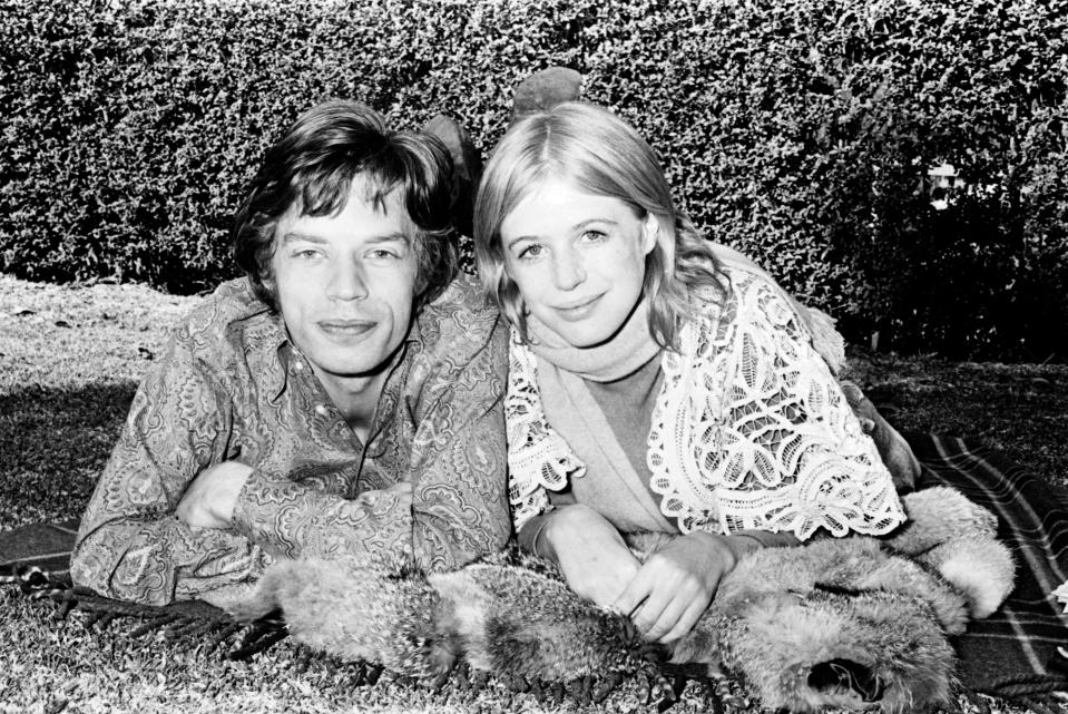 Mick Jagger and Marianne Faithfull pictured together in 1969. (Photo: Getty Images)  