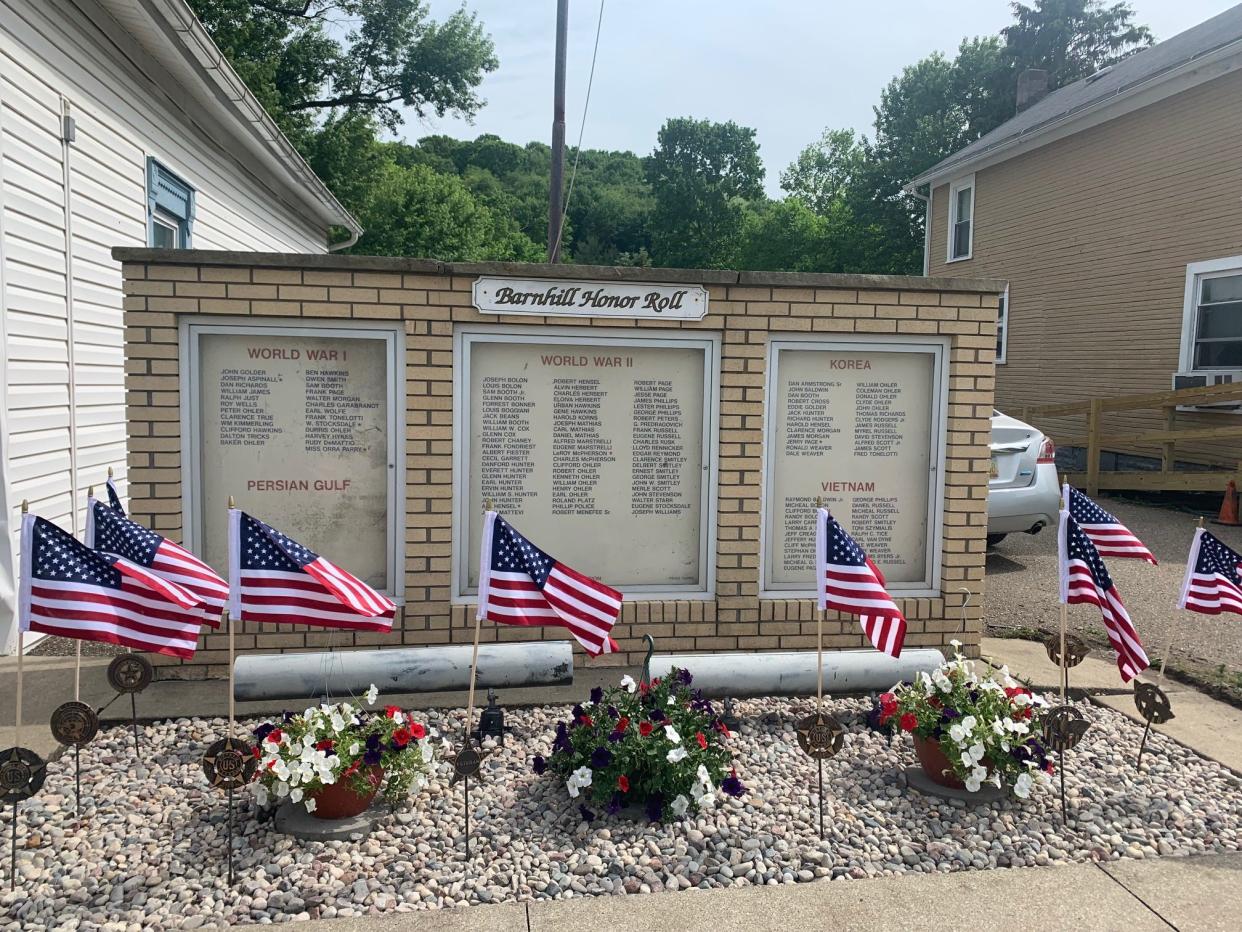 The Veteran's Memorial display in Barnhill got a nice cleanup in time for Memorial Day.