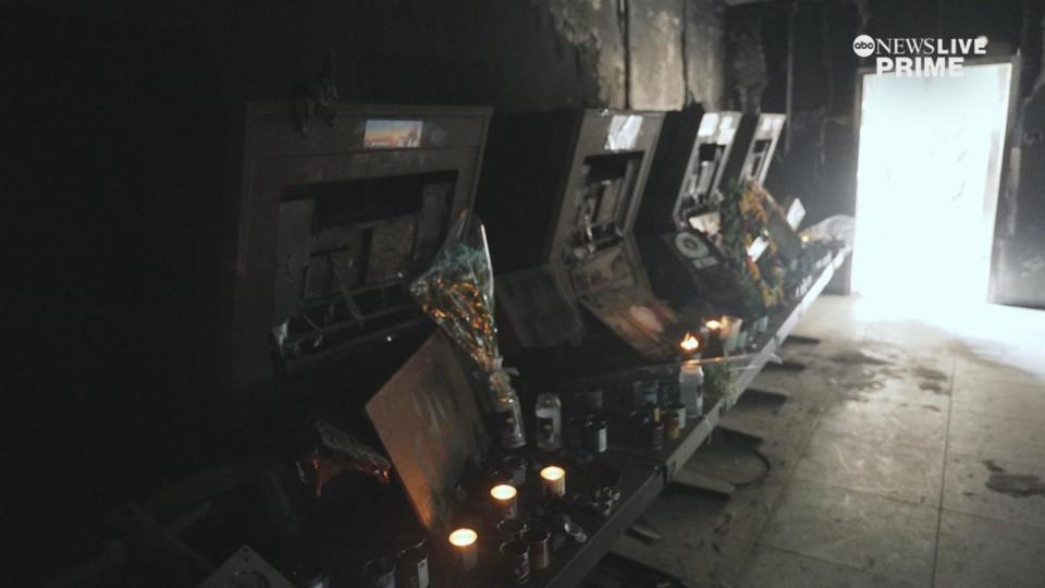 PHOTO: Inside the destroyed observation center at Nahal Oz, where Roni Lifshitz and other members of Unit 414. (ABC News)