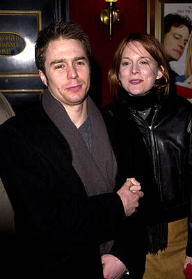 Sam Rockwell and Laurel Holloman at the New York premiere of Miramax's Bridget Jones's Diary