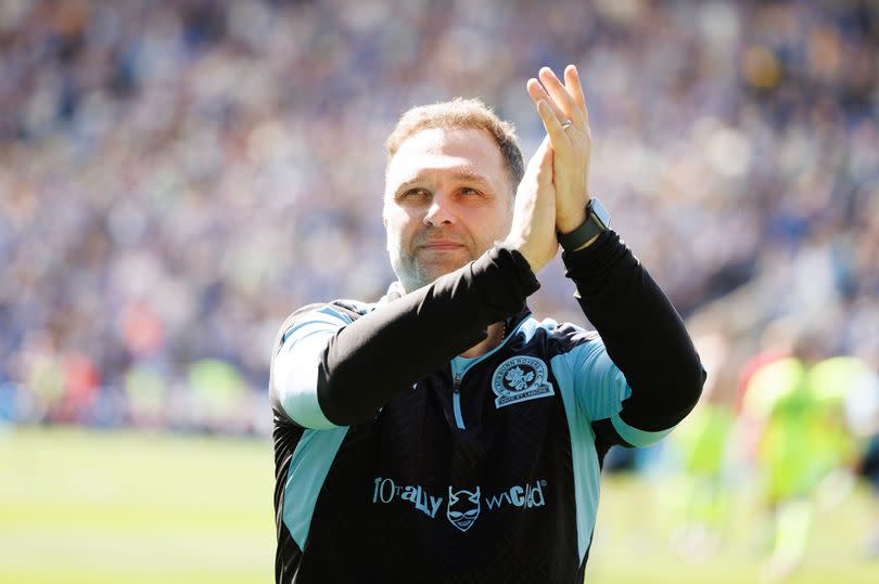 Former Birmingham City boss John Eustace celebrates keeping Blackburn Rovers in the Championship.