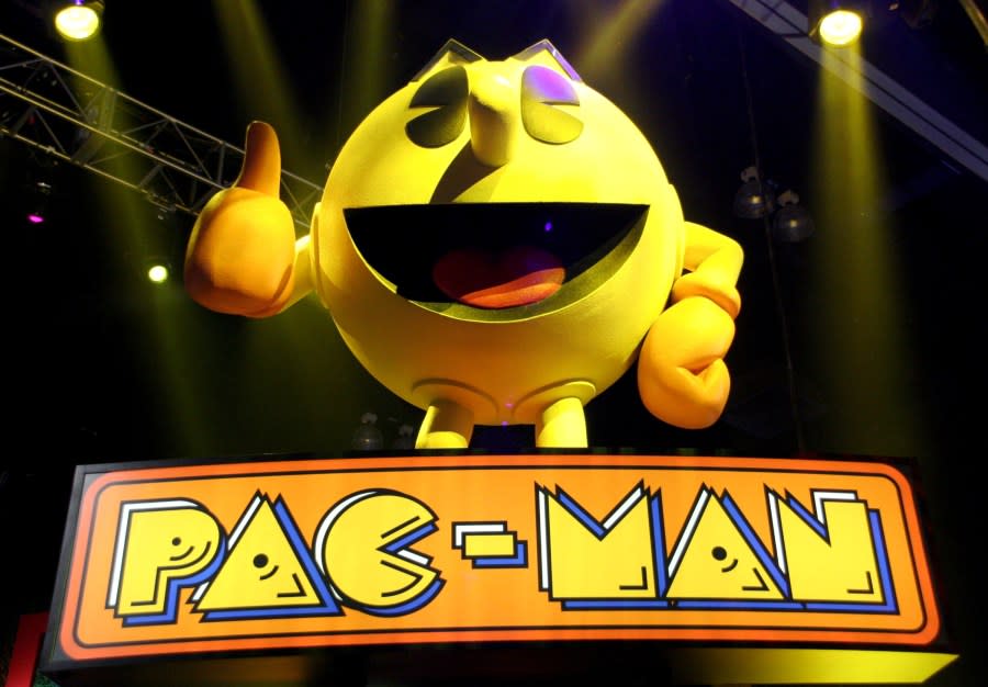 UNITED STATES – MAY 18: E3 Expo 2005 in Los Angeles, United States on May 18, 2005 – Pac-Man World 3 at the E3 Expo 2005 at the Los Angeles Convention Center. (Photo by Mike FANOUS/Gamma-Rapho via Getty Images)