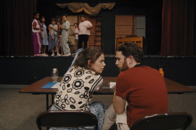 <p>Searchlight Pictures/Courtesy Everett</p> Molly Gordon and Ben Platt in 'Theater Camp,' 2023