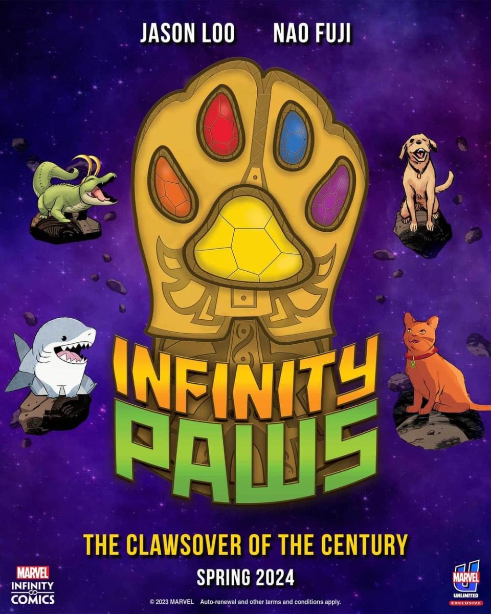 Infinity Paws comic features Marvel Pets