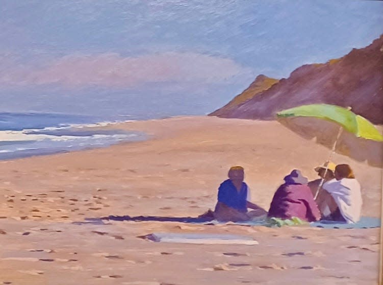 Frank Morgan's art, "Women at the Beach."
(Credit: Courtesy of Frank Morgan.)
Published Image