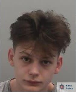Dylan Monks has been jailed for one year and seven months for a string of burglaries. He was caught after posting video footage of his crimes on scial media (Kent Police)