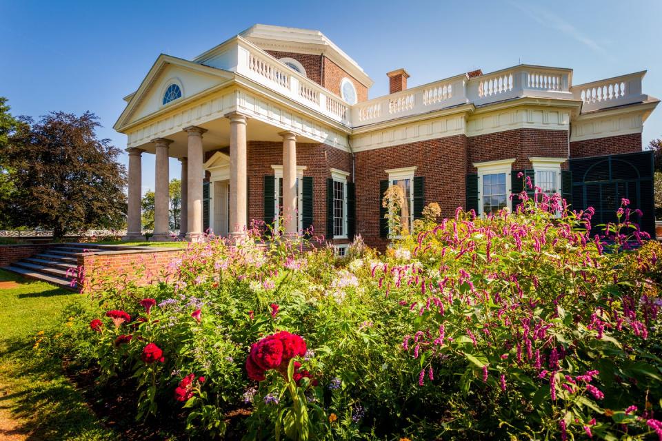 7) Thomas Jefferson's Monticello, Charlottesville, Virginia