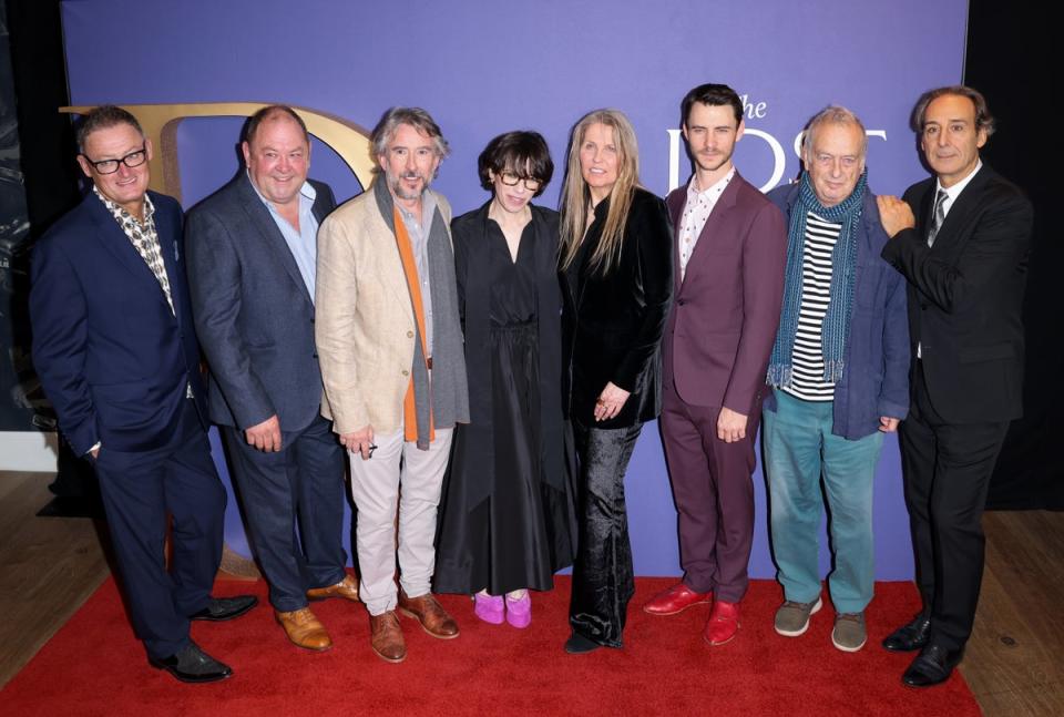 Coogan with the cast of ‘The Lost King' (Tim P. Whitby/Getty Images)