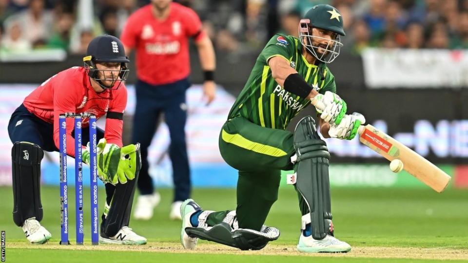 England wicketkeeper Jos Buttler and Pakistan batter Shan Masood