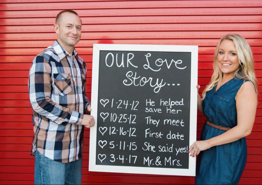 <p>La pareja compartió en las redes sociales un resumen por fechas de lo que ha sido su historia de amor, desde cuando él la salvó hasta la fecha de su boda, el próximo 4 de marzo. </p>