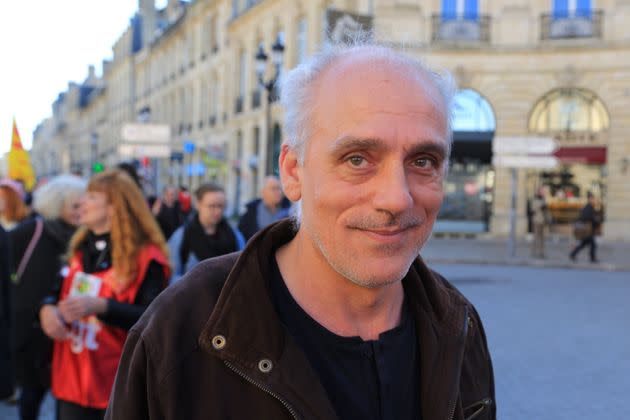 Philippe Poutou lors de la campagne des municipales à Bordeaux en 2020.  (Photo: Jean-Pierre BOUCHARD via Getty Images)