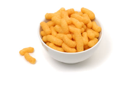 <div class="caption-credit"> Photo by: redmal</div><div class="caption-title">Cheetos Puffs</div><p> Nobody ever said that oddly textured cheese snacks were exactly healthy, but something about the non-greasiness and airy quality of Cheetos Puffs (vibrant hue aside) seems like this product might more benign than, let's say, super salty fried potato chips. But … look at that total fat! That sodium! That's half the daily fat and sodium limit for many children, right there in 2 ounces of snack. </p><i>Serving size: 2 ounces (56 grams) <br> Calories: 320 <br> Total fat: 20 grams <br> Saturated fat: 4 grams <br> Sodium: 700 milligrams</i> <br> <br> <b>Related:</b> <a rel="nofollow noopener" href="http://mnn.com/food/healthy-eating/photos/forever-foods-10-cooking-staples-that-can-outlast-you/forever-foods" target="_blank" data-ylk="slk:10 cooking staples that can outlast you;elm:context_link;itc:0;sec:content-canvas" class="link "><b>10 cooking staples that can outlast you</b></a>