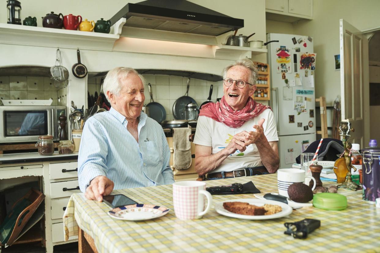 <span>Jonathan Dimbleby, left, and his late brother Nicholas. Jonathan has long advocated for a right to assisted dying.</span><span>Photograph: Jonathan Birch/Loftus Media</span>