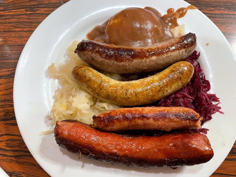 Sausage Platter at Solvang Restaurant