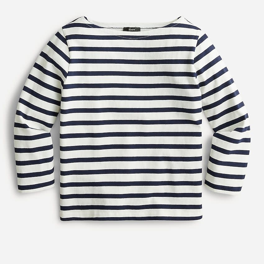 9) Classic-Fit Boatneck Top in Stripe