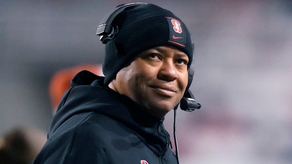 This Nov. 2022 shows then-Stanford coach David Shaw looking on during the first half of an NCAA college football game against Utah in Salt Lake City. Shaw interviewed for the Tennessee Titans coach job on Sunday. (Photo: Rick Bowmer/AP, File)