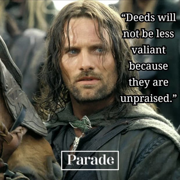 "Lord of the Rings" quote from Aragorn<p>New Line Cinema</p>