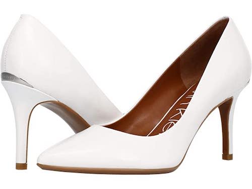 calvin klein, white pumps