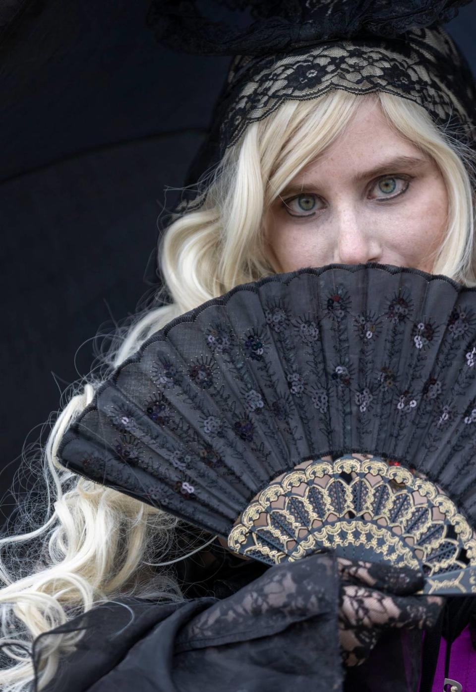 Samantha Loring of Cary, N.C., dressed at Yukari Yakumo from the anime Touhou project during the 2022 Animazement on Friday, May 27, 2022 at the Raleigh Convention Center in Raleigh, N.C.