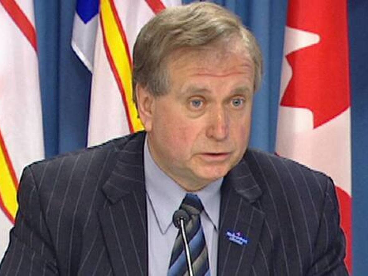 Longtime Newfoundland and Labrador politician Tom Hedderson, pictured here in 2013, when he was transportation minister, has died. He was 68. (CBC - image credit)