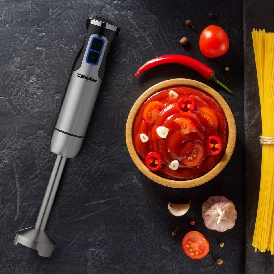 Make your cooking smooth, real smooth, with this gadget no matter if you're making a smoothie, sauce or soup.<br /><br /><strong>Promising review:</strong> "I am a chef and can honestly say this product is very well made. In fact, it&rsquo;s a bit heavy for single-hand use compared to a KitchenAid, but what I love about this product is an extra 'turbo' feature. Overall, I am very satisfied with the purchase and use of this product in my kitchen." &mdash; <a href="https://www.amazon.com/gp/customer-reviews/R1CO784QQ75UZC?&amp;linkCode=ll2&amp;tag=huffpost-bfsyndication-20&amp;linkId=cba4d2458d009b27b3e8581e4aeb7ab2&amp;language=en_US&amp;ref_=as_li_ss_tl" target="_blank" rel="nofollow noopener noreferrer" data-skimlinks-tracking="5820833" data-vars-affiliate="Amazon" data-vars-href="https://www.amazon.com/gp/customer-reviews/R1CO784QQ75UZC?tag=bfabby-20&amp;ascsubtag=5820833%2C24%2C27%2Cmobile_web%2C0%2C0%2C16403858" data-vars-keywords="cleaning" data-vars-link-id="16403858" data-vars-price="" data-vars-product-id="20982173" data-vars-product-img="" data-vars-product-title="" data-vars-retailers="Amazon">Amazon Customer</a><br /><br /><a href="https://www.amazon.com/Mueller-Austria-Ultra-Stick-Multi-Purpose-Attachment/dp/B075X1KPLZ?&amp;linkCode=ll1&amp;tag=huffpost-bfsyndication-20&amp;linkId=5533b2c638074065cf0baff158110ebd&amp;language=en_US&amp;ref_=as_li_ss_tl" target="_blank" rel="noopener noreferrer"><strong>Get it from Amazon for $29.97.</strong></a>