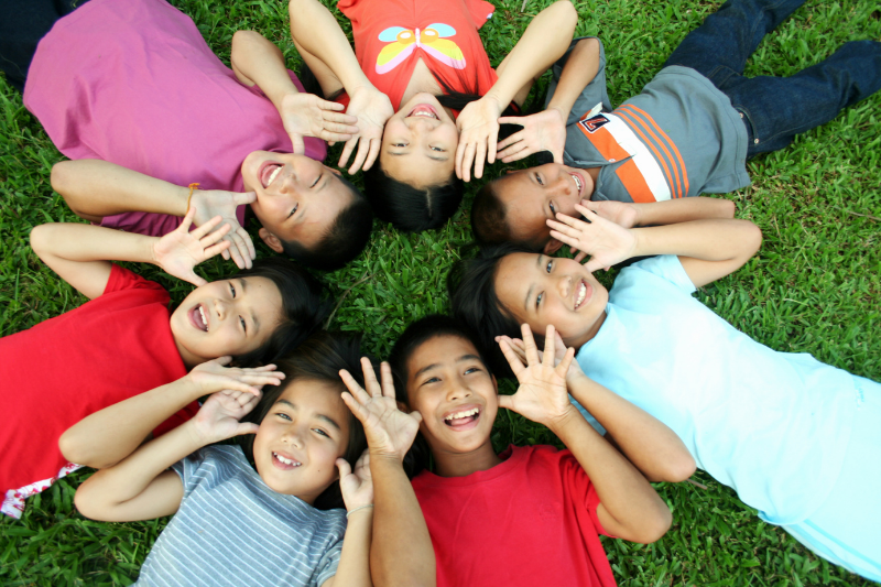 Children Lying in a Ring