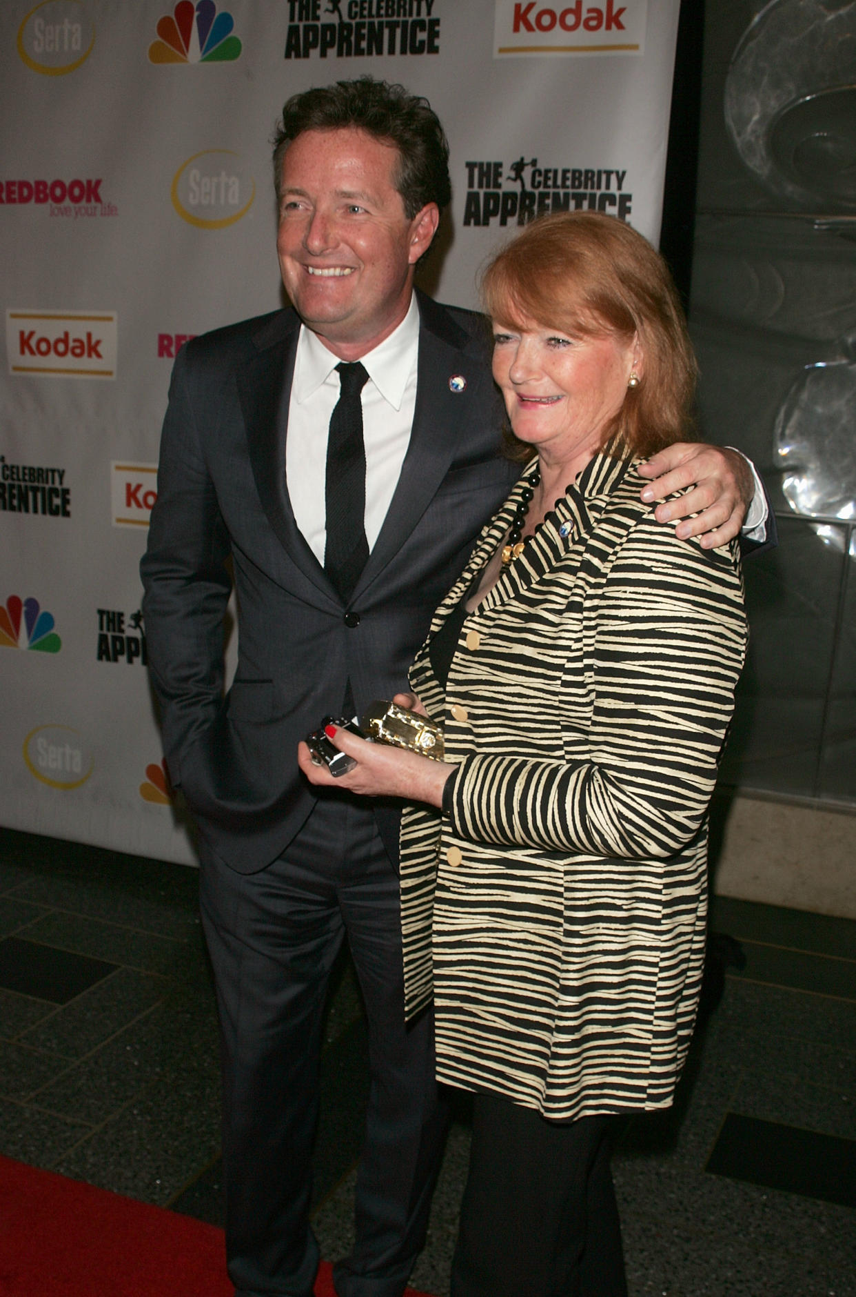 Piers Morgan and his mother attend "The Celebrity Apprentice" Finale at Rock Center Cafe, Rockefeller Center on March 27, 2008 in New York City. (Photo by Jim Spellman/WireImage)