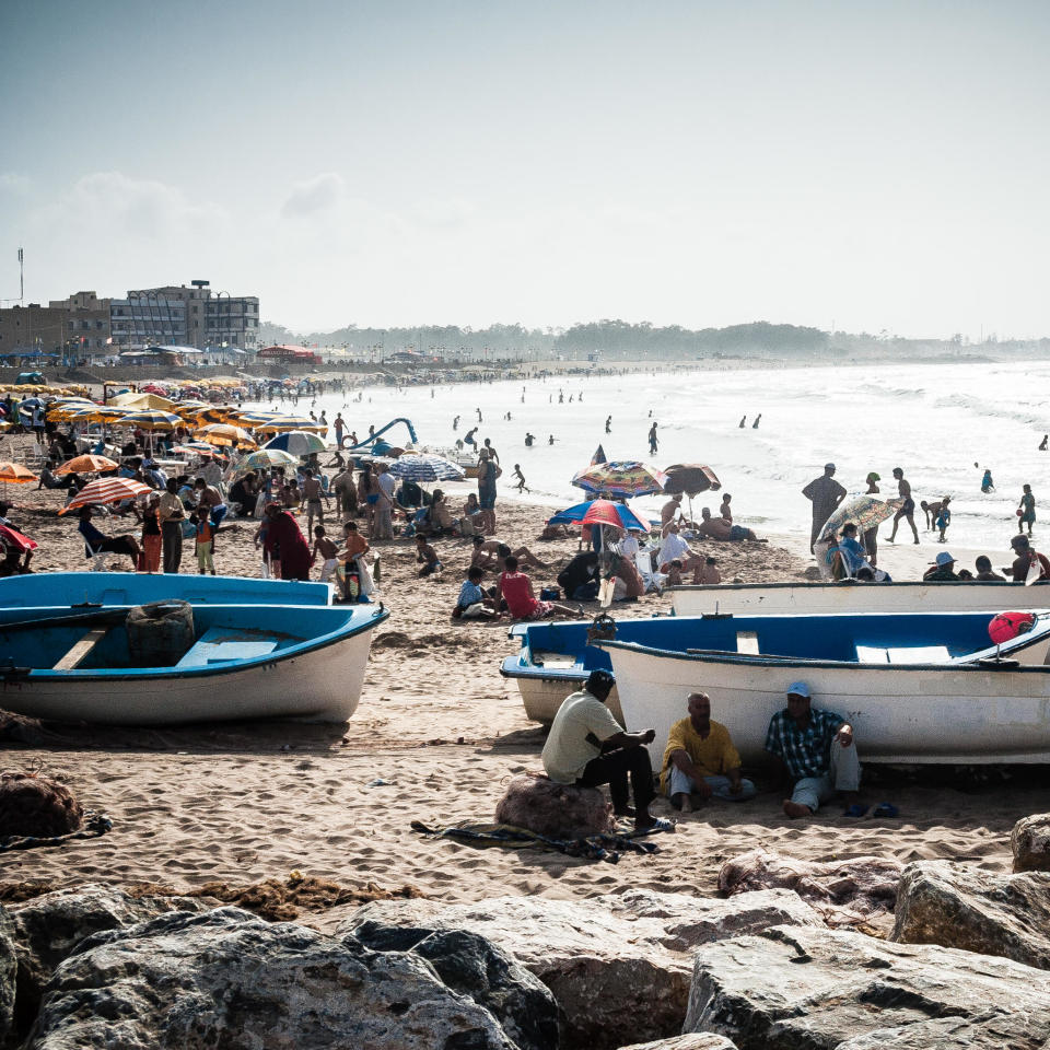 The Algerian coastal town of Marsa Ben M'Hidi, known as Port-Say during the French colonial period, just over the border from Morocco's Saidia, near where the jet ski incident took place. / Credit: Fahim Samere via Getty