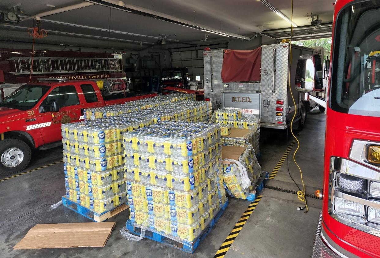 Burtchville Township's fire department is offering water bottles to residents during the prolonged boil advisory after both the state and county declared an emergency over the weekend.