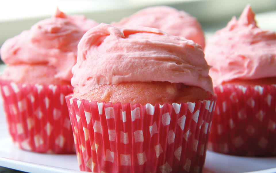 <p>Shay Shull</p><p>Using pureed fresh watermelon in both the batter and the frosting, your leftover watermelon will be a surefire hit with these refreshing summer fruit cupcakes. </p><p><strong>Get the recipe: <a href="/842660/communitytable/watermelon-cupcakes/" data-ylk="slk:Watermelon Cupcakes;elm:context_link;itc:0;sec:content-canvas" class="link ">Watermelon Cupcakes</a></strong></p>