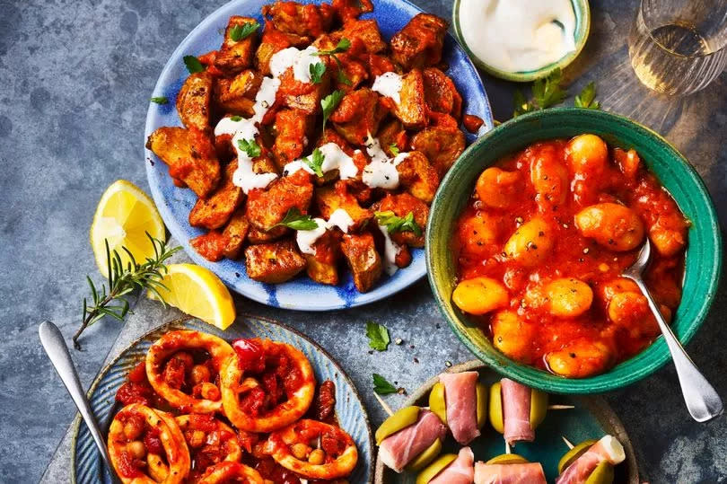 Dianne's favourites were gigantes beans (top right) and giant pinchos (bottom right) -Credit:M&S