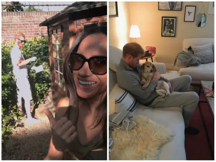 Home movie stills show Harry and Meghan enjoying life together inside the cozy Nottingham Cottage.