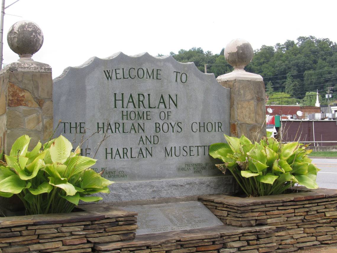 A marker on the bypass in Harlan, Ky., pays tribute to the Harlan Boys Choir and the Harlan Musettes. The separate choirs for boys and girls at Harlan Independent schools performed around the U.S. and internationally.