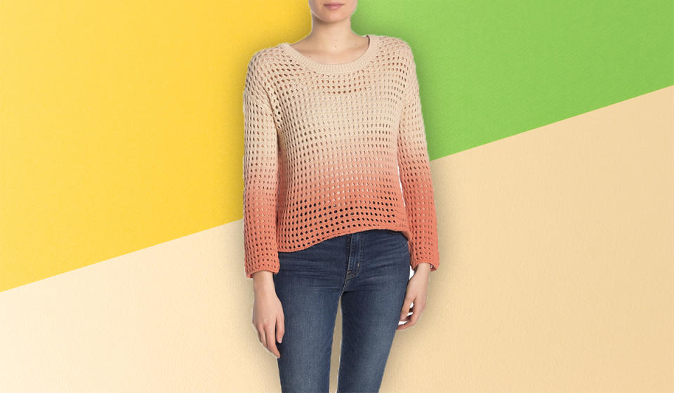 Save 43 percent on this open stitch sweater. (Photo: Nordstrom Rack)