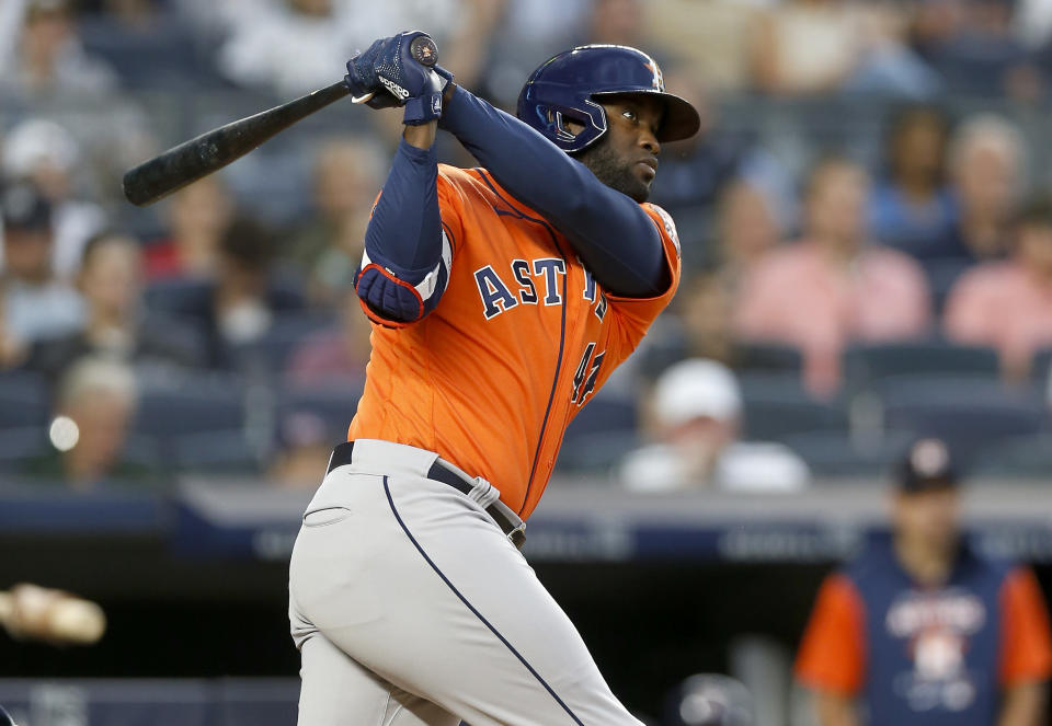 Yordan Alvarez has been fantasy baseball’s best hitter in June. (Photo by Jim McIsaac/Getty Images)