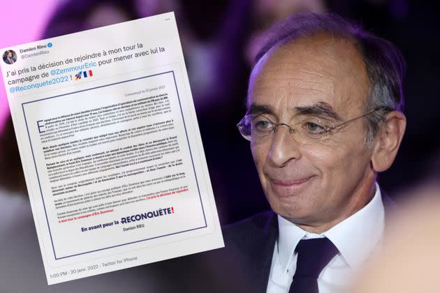 Eric Zemmour photographié à son QG de campagne début janvier (illustration) (Photo: Reuters)