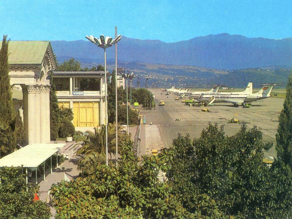 Sochi airport in the USSR circa 1985.